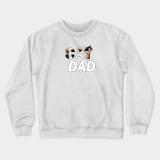 CAT DAD - black and white cat oil painting word art Crewneck Sweatshirt